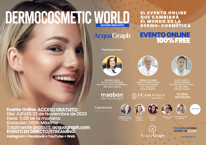 AcquaGraph DermocosmeticWorld. 23 Noviembre. 11 am. Acceso Online Gratuito